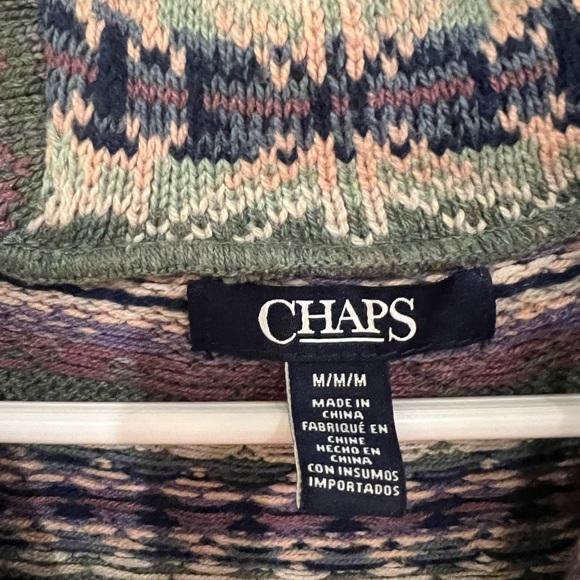 Women's Chaps Multi-colored Sweater Vest Size M - Picture 2 of 4